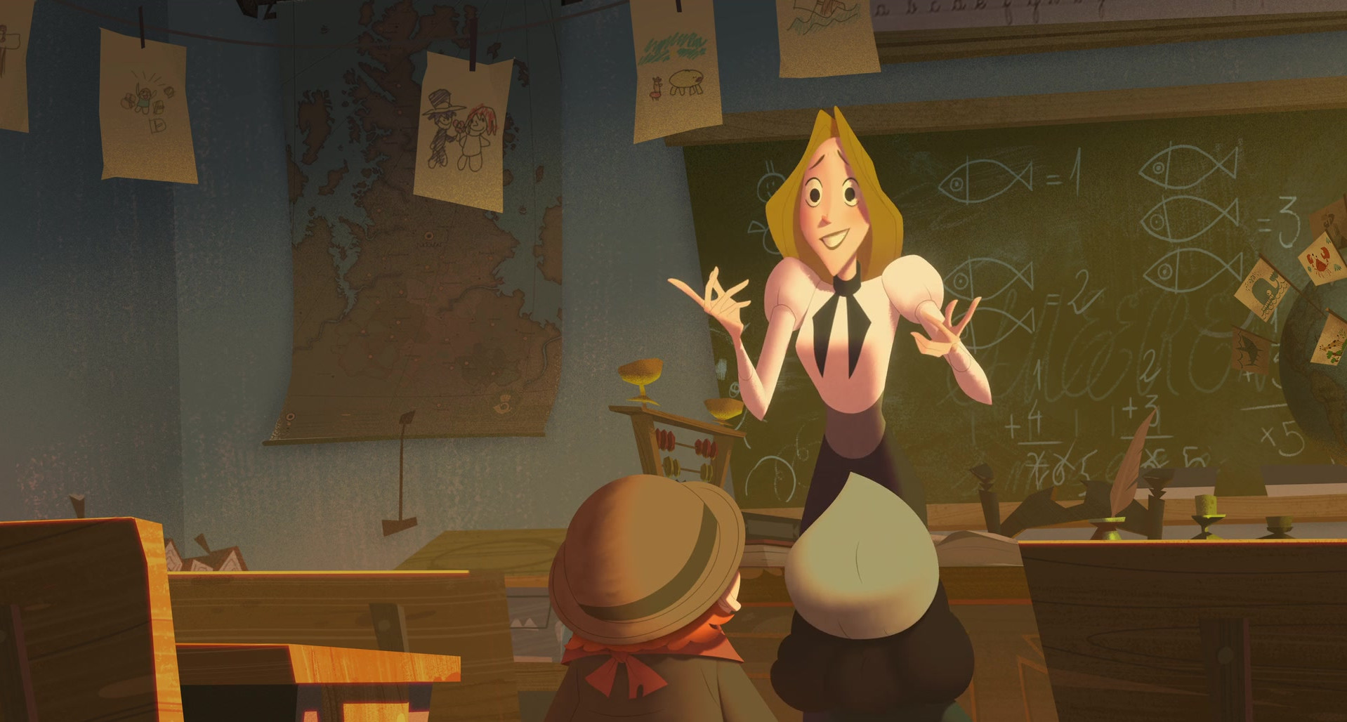 The character named Alva from the movie Klaus, teaching infront of her students